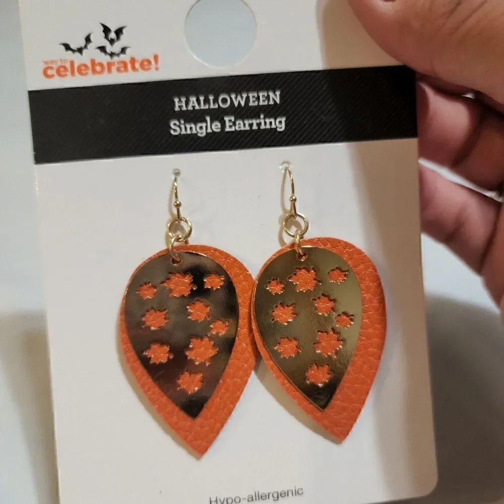 New Fall Faux Leather Earings